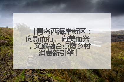 青岛西海岸新区：向新而行、向美而兴，文旅融合点燃乡村消费新引擎
