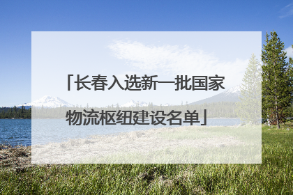 长春入选新一批国家物流枢纽建设名单