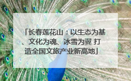 长春莲花山：以生态为基、文化为魂、冰雪为翼 打造全国文旅产业新高地