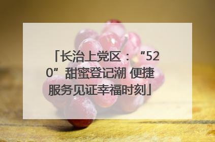 长治上党区：“520”甜蜜登记潮 便捷服务见证幸福时刻