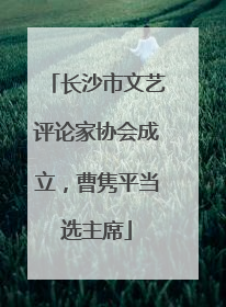 长沙市文艺评论家协会成立，曹隽平当选主席