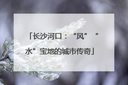 长沙河口：“风”“水”宝地的城市传奇