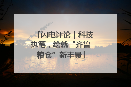 闪电评论｜科技执笔，绘就“齐鲁粮仓”新丰景