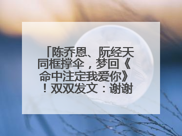 陈乔恩、阮经天同框撑伞，梦回《命中注定我爱你》！双双发文：谢谢我们都没变
