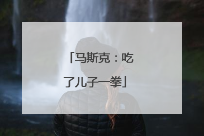 马斯克：吃了儿子一拳
