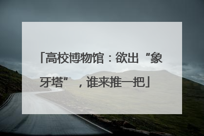 高校博物馆：欲出“象牙塔”，谁来推一把