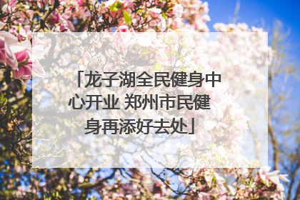 龙子湖全民健身中心开业 郑州市民健身再添好去处