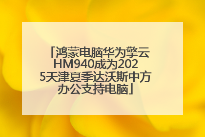 鸿蒙电脑华为擎云 HM940成为2025天津夏季达沃斯中方办公支持电脑