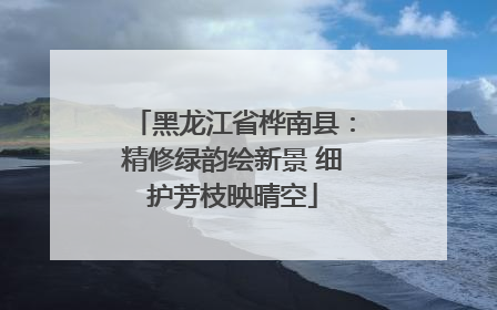 黑龙江省桦南县：精修绿韵绘新景 细护芳枝映晴空