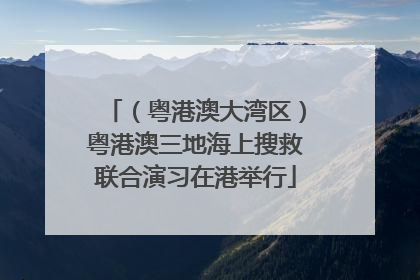 （粤港澳大湾区）粤港澳三地海上搜救联合演习在港举行