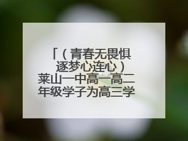 （青春无畏惧   逐梦心连心）莱山一中高一高二年级学子为高三学长学姐送祝福