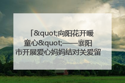 "向阳花开暖童心"——襄阳市开展爱心妈妈结对关爱留守困境儿童庆"六一"活动