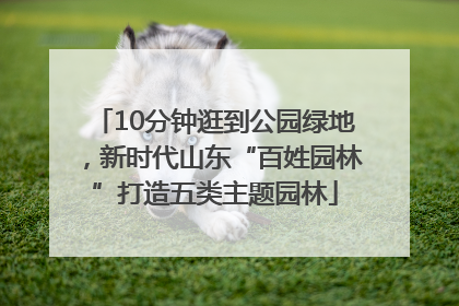 10分钟逛到公园绿地，新时代山东“百姓园林”打造五类主题园林