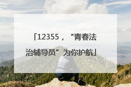 12355，“青春法治辅导员”为你护航