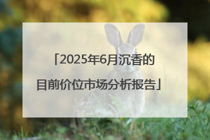 2025年6月沉香的目前价位市场分析报告