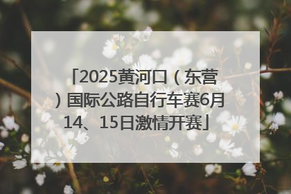 2025黄河口（东营）国际公路自行车赛6月14、15日激情开赛