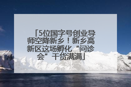 5位国字号创业导师空降新乡！新乡高新区这场孵化“问诊会”干货满满