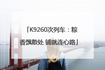 K9260次列车：粽香飘散处 铺就连心路