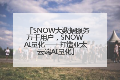 SNOW大数据服务万千用户，SNOW AI量化——打造亚太云端AI量化